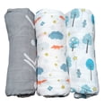 thumbnail image 1 of Set 3 Mantas Muselina Bebé 100% Algodón Suave Transpirable Dara Baby  Acc0052, 1 of 1