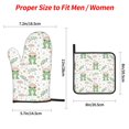 thumbnail image 2 of Daiia Frog and Mushrooms Pattern Oven Mitts and Pot Holders 4 pcs Set,High Heat Resistant 500 Degree Extra Thicken Long Kitchen Cotton Oven Glove, 2 of 6