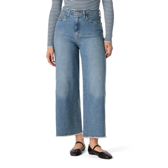 Levi Strauss Signature Women's and Women's Plus Vintage Wide Leg Crop Jeans, Sizes 0-22