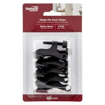National Hardware 5060125 0.65 x 2.53 x 0.66 in. Zinc Matte Black Hinge Pin Door Stop - Mounts to Door - Pack of 5
