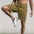 thumbnail image 7 of Vibrex Men's Solid Color Waffle Shorts, Drawstring Waist with Pockets 5-Inch Shorts, Men's Athletic Running Shorts Suitable For Sports,Outdoor Running And Fitness_Brown_XL, 7 of 7