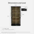 thumbnail image 5 of Mopio Blake Tall Display Cabinet, Kitchen Buffet Pantry Cabinet, Trophy Display Case, Storage Cabinet Scratch Resistant Acrylic, Modern Farmhouse Curio Cabinet with Doors & Shelves (Angled, Black), 5 of 10