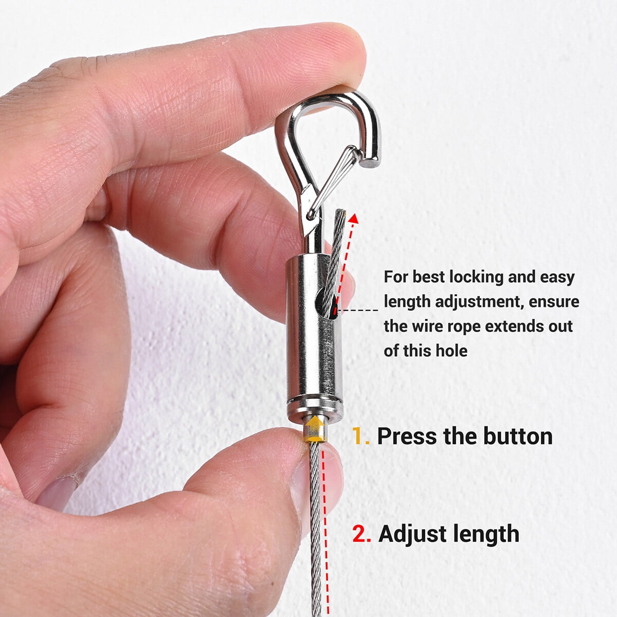 Yescom 20PCS Q Hanger Hooks Portable Turnbuckle Tensioner for 1/16" Cable Hanging Tightening Hardware YES0609