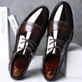 thumbnail image 6 of Men's Patent Leather Business Shoes Slip On Dress Loafers Classic Pointed Toe Formal Tuxedo Shoes, 6 of 7