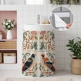 thumbnail image 4 of Vintage Flowers Birds Cabinet Curtain 28"W x 51"L, Spring Floral Retro Art Farmhouse Dust-Proof Privacy Curtain for Closet Shelves Self Adhesive, Sink Skirt for Bathroom Vanity Kitchen Laundry Room, 4 of 9