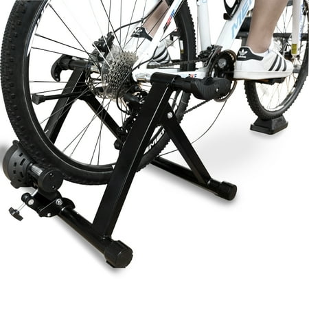 BalanceFrom Bike Trainer Stand Steel Bicycle Exercise Magnetic Stand with Front Wheel Riser