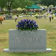 thumbnail image 3 of Sympathy Silks Artificial Cemetery Flowers 30" Purple Rose Buds Saddle for Headstone, 3 of 8