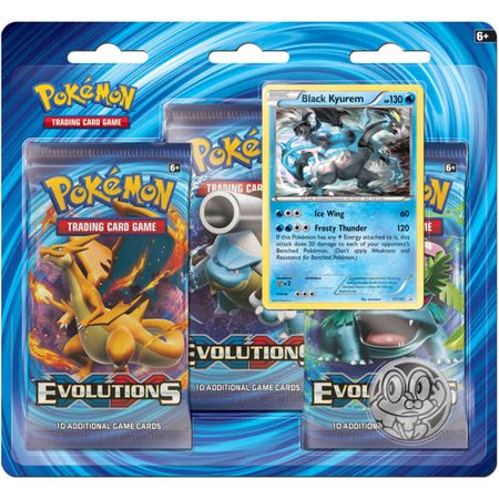 Pokemon X Y 12 Evolutions 3 Pack Plus Foil Promo