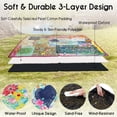 thumbnail image 4 of Picnic Blankets Waterproof Foldable Extra Large,80"x 60" Outdoor Beach Blanket Waterproof Sandproof,3-Layer Lightweight Handy Mat Tote Picnic Camping Rugs for Outside Your Rv(Boho Flowers), 4 of 6