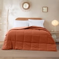 thumbnail image 5 of Modern Threads Rust & Clay Solid Reversible All-Season Down Alternative Adult Bed Comforter, Twin, 5 of 10