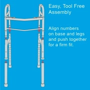 Carex Folding Walker for Seniors, Adult Walker, Portable Medical Walker with Adjustable Height, 30-37 Inches