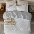 thumbnail image 4 of Juego de edredón Bedsure, tamaño queen, reversible, blanco, 3 piezas, 4 of 7
