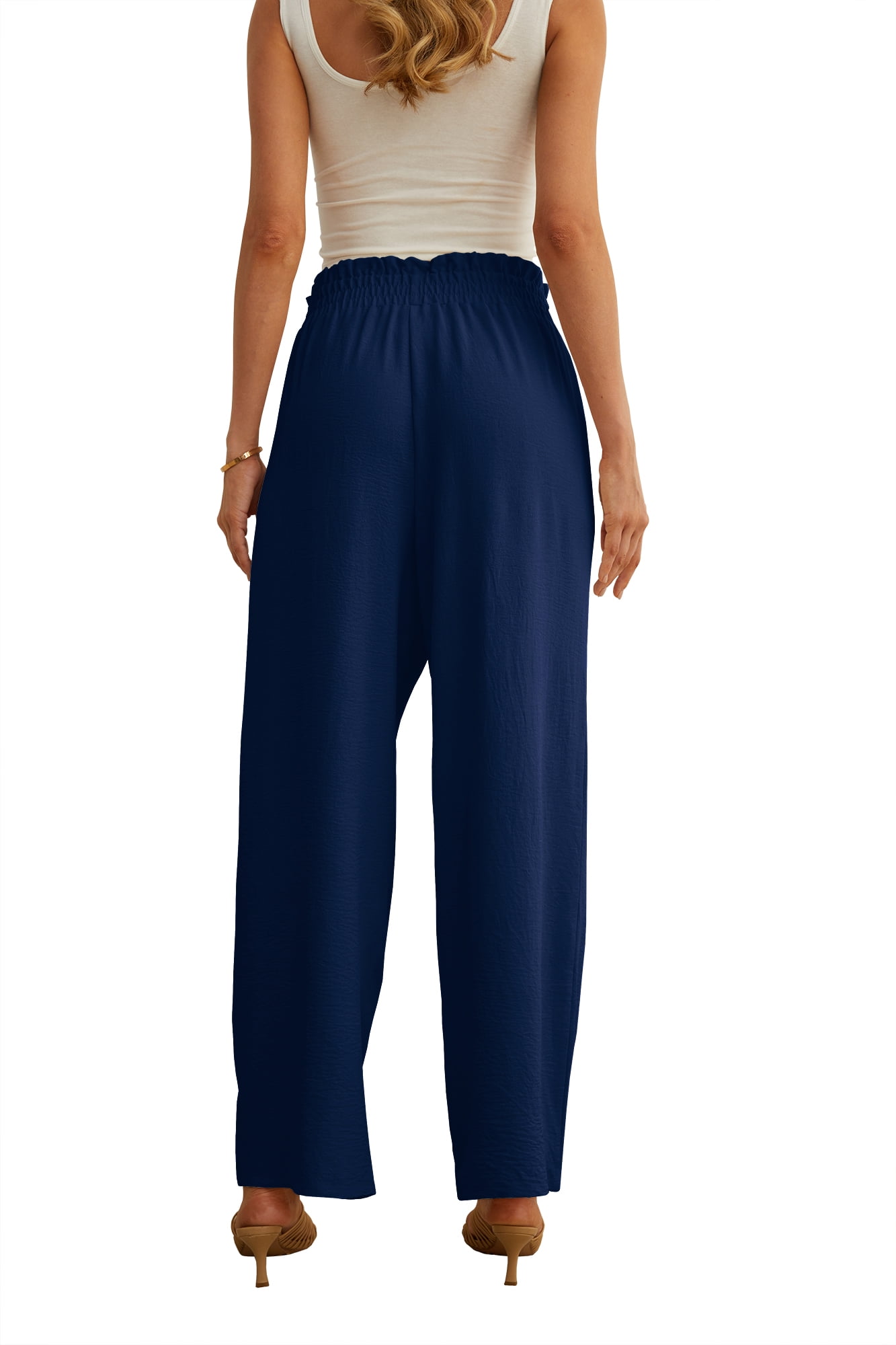 Zkuisw 2024 Fashion Womens Business Pants Wide Leg High Waisted Capris  Straight Pants Long Work Trousers with Pockets : : Clothing, Shoes  