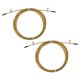 thumbnail image 1 of Cable de reemplazo de cuerda de salto Uxcell de 10 pies, 2.5 mm, cuerda de salto profesional de alambre de acero, tono dorado, paquete de 2, 1 of 6