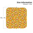 thumbnail image 2 of Leather Coasters with Heat-resistant for Drinks, Cute Avocado Orange Flower Cup Coasters Cup Pad Mat for Tabletop Protection, Coffee Table, Office Desk and Housewarming Gift, 2 of 5