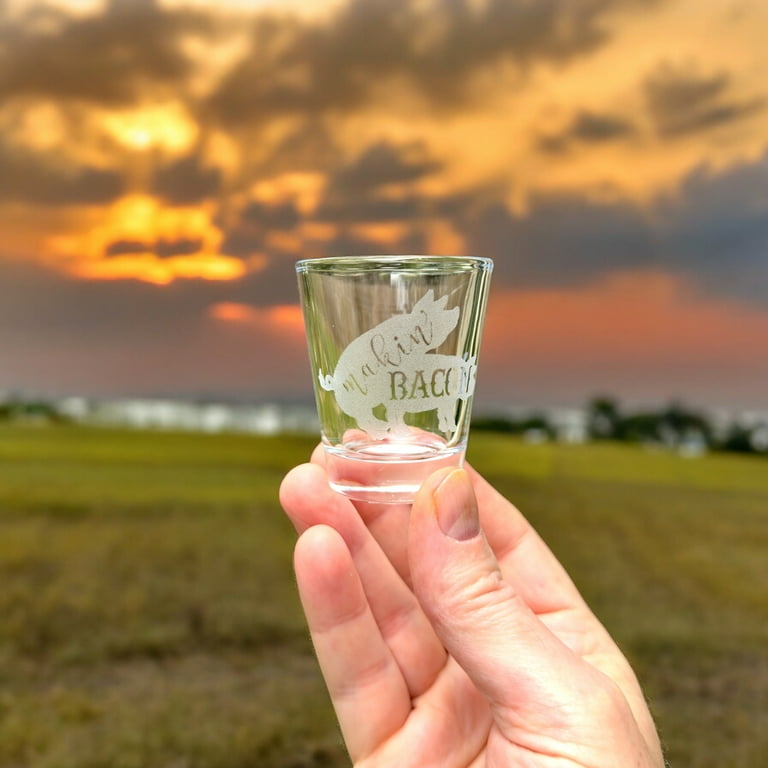 2oz Makin Bacon Shot glass 2oz Makin Bacon Shot glass