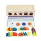 thumbnail image 1 of Juguete de clasificación de colores con forma de madera, bloques geométricos , juguete de actividades preescolares de aprendizaje temprano para, 1 of 9