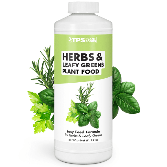Herb Fertilizer – Liquid Plant Food for All Edible Herbs & Leafy Greens, Indoor & Outdoor, 32oz