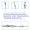 thumbnail image 3 of 10 Eye Bolt 304 Stainless Steel Male Thread Lifting Ring Eyebolt Screws Machinery Shoulder 2pcs, 3 of 5