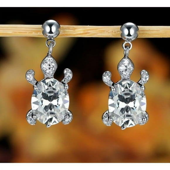 VOLALO 925 Sterling Silver Stud Earrings Birth Cubic Zircon Fashion Jewelry For Women