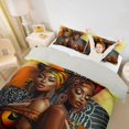 thumbnail image 3 of Castle Fairy Black Girls Twin Duvet Cover,Geometric Block Pattern Style Twin Bedding,Yellow Black Red,Grey Reversible,1 Duvet Cover and 1 Pillowcase, 3 of 6