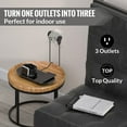 thumbnail image 3 of Maximm 3-Outlet Adapter Plug, Splitter Plug Outlet Expands Single Outlet Into 3 Outlets, Portable Wall Outlet Adapter Perfect for Travel and Cruise Ship Essentials, 3-Prong, UL Listed, Grey, 3 of 8