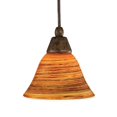 thumbnail image 1 of Toltec Lighting Suspension Mini 22-BRZ-454 Cordon Finition Bronze avec Verre Saturne 7 Sapins, 1 of 1