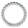 thumbnail image 3 of Auriga 925 Sterling Silver Created Emerald Eternity Ring for Women Size- 5, 3 of 6