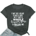 thumbnail image 3 of Mefallenssiah T-Shirt Décontracté à Manches Courtes et Col Rond avec Imprimé Lettre pour Femmes, 3 of 4