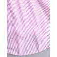 thumbnail image 4 of Women's Striped Button Down Shirts Classic Long Sleeve Stylish Collared Work Blouses Tops Pink XL, 4 of 7