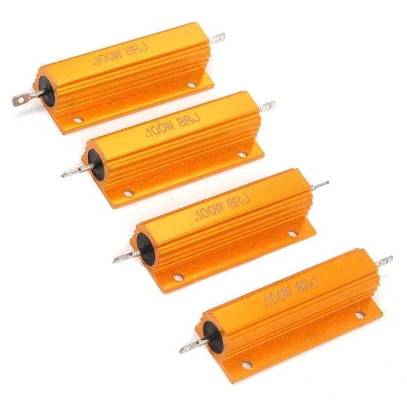 T Tulead Resistencia De Aluminio De 8 Ohmios Resistencia Bobinada Montada En Chasis De 100 W Paquete De 4