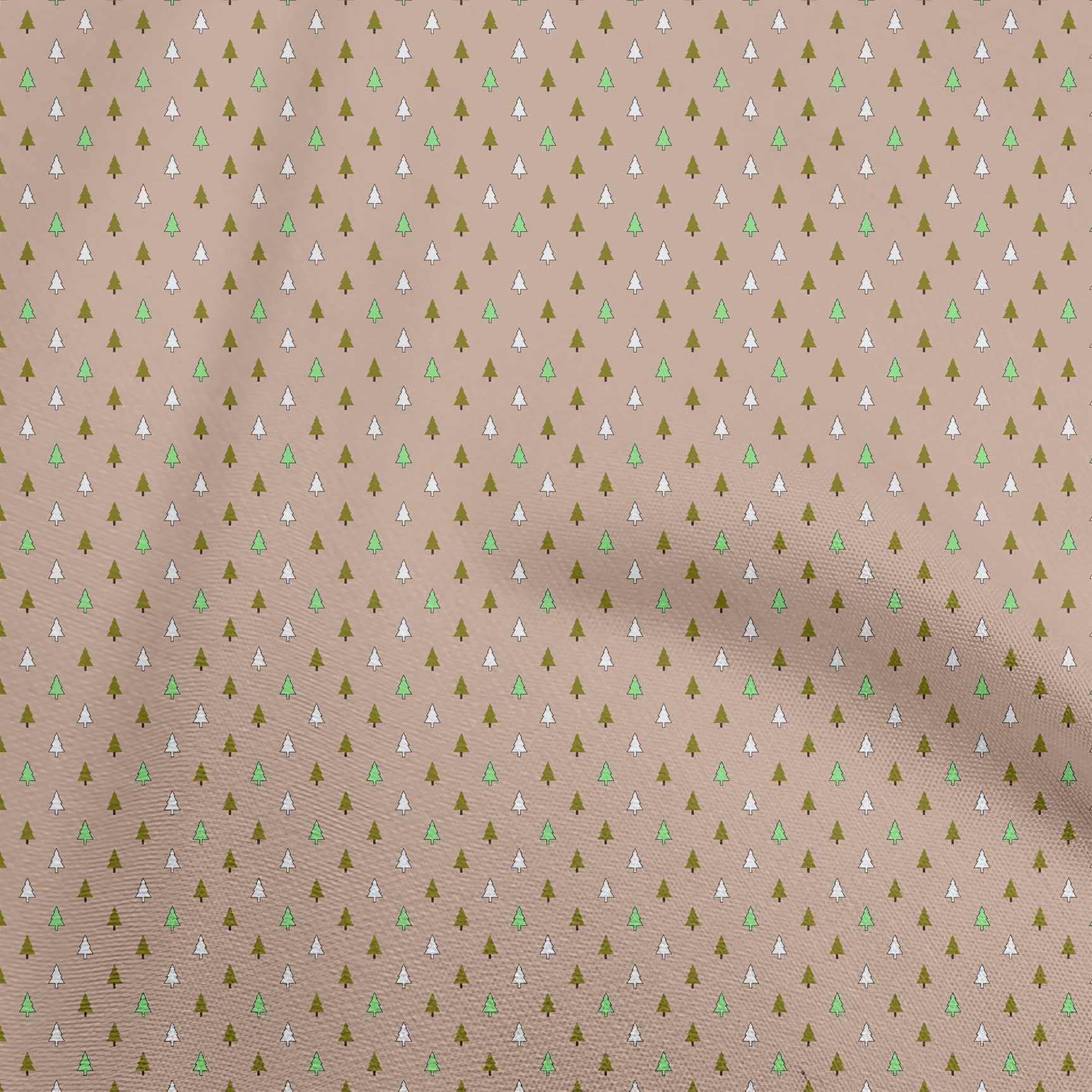 oneOone Cotton Jersey Light Brown Fabric Christmas Diy Clothing Quilting Fabric Print Fabric By Yard 58 Inch Wide