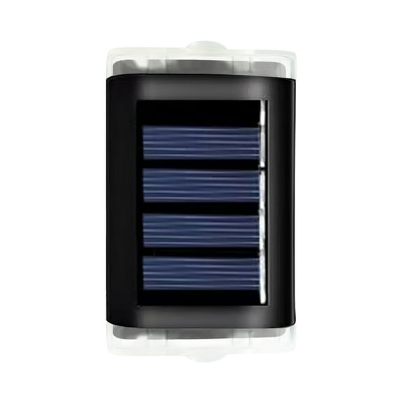 Solar Wall Lights, 4 Pack, Outdoor Solar Lights for Fence and Yard, Wireless Led Landscape Lighting, Ip65 Waterproof Up and Down Wall Sconce for Garden, Pathway, Auto Dusk To Dawn