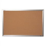 SKILCRAFT Cork Bulletin Board, 18" x 24", Aluminum Frame With Silver Finish (AbilityOne 7195 01 484 0007)