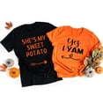 thumbnail image 4 of Tiqkatyck Womens Long Sleeve Shirts, Couples Matching Shirt Shes My Sweet Potato I Yam Set Gift T Shirts Womens Clothes T Shirts for Women Orange XL, 4 of 6