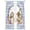 Blue, variant on Easter Bunny Sheer Curtains 45 Inch Length 2 Panels Set Window Treatments, Spring Easter Eggs Chick Floral Sage Green Check Rod Pocket Semi Curtains for Living Room/Bedroom/Kitchen, 104"W x 45"L