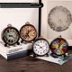 thumbnail image 3 of Reloj Alarma, Reloj de escritorio de metal marrón de 6.7 pulgadas Reloj retro vintage europeo Sonido sin tictac Silencioso Alimentado por batería Vidrio de alta definición Fácil de leer Feliz Sencillez, 3 of 5