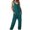 Green, variant on Women Jumpsuits & Playsuits Elegant Sleeveless Knit Romper Casual Loose Wide Leg Dungarees Suspender Bib Overalls Straight Pants Pocket Summer Playsuit for Holiday Beach