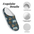 thumbnail image 5 of KLL Miniature Ship In Bottle Pattern Adult Unisex Cozy Slippers,Fuzzy Slip-on Slippers TPR Sole Slippers Comfort Plush Home Footwear for Indoor & Outdoor-46/47, 5 of 7