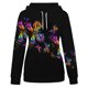 thumbnail image 3 of Gibobby Sudadera larga con cremallera Sudadera impresa Hoodie Pullover Drawstring Loose Blouse Top （Negro， M), 3 of 5