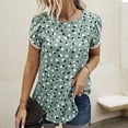 thumbnail image 1 of Pntutb Moda Mujer Cuello Redondo Manga Corta Blusa Estampada Otoño Causal Pullover tops Pntutb Pntutb-5430, 1 of 1