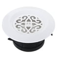 thumbnail image 1 of Unique Bargains Évent d'Air Rond de 4 Pouces, Diffuseur de Plafond Réglable, Couvercle de Gril, Évent de Soffite en ABS avec Écran Blanc, 1 of 5