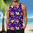 thumbnail image 2 of Summer Men's Solid Color Printed Sweat-absorbing Breathable Shoulder Expanding Sleeveless Vest 3XL, 2 of 5