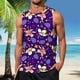 thumbnail image 2 of Summer Men's Solid Color Printed Sweat-absorbing Breathable Shoulder Expanding Sleeveless Vest 3XL, 2 of 5
