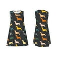 thumbnail image 7 of Honeii Plaid Dachshund Print Women's Sleeveless Dress, Loose Fit Casual Dress for Women, Summer Fashion Dress, 7 of 7