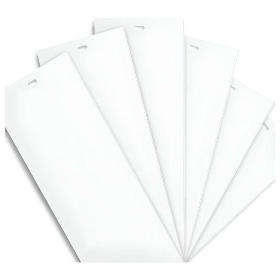 LAMIRO White Vertical Replacement Blinds Slats Sliding Glass Door Window (6 Pack)