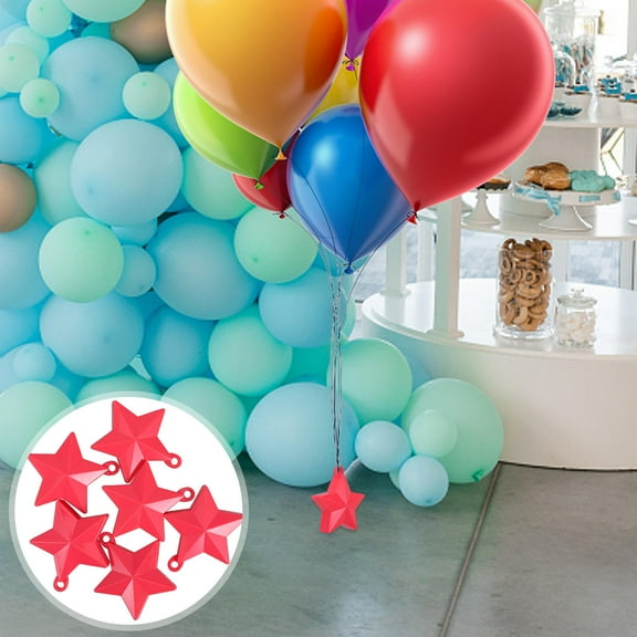 6 Pcs Balloon Weight Decorations Five-pointed Star Pendant
