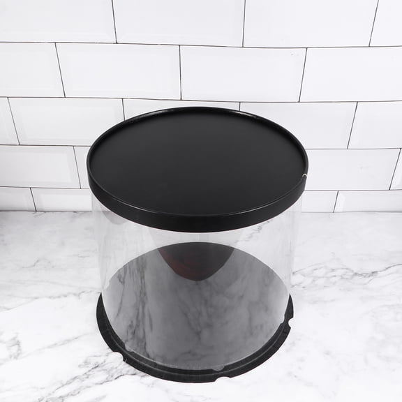 Niceauty Black Transparent Cake Packaging Box for Home and Bakery Use