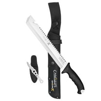 Camillus Carnivore x Machete, 18", Titanium Bonded, Full Tang, Trimming Tool and Sheaths, Black, 1-Count