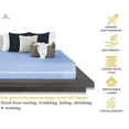 thumbnail image 2 of Microfiber Zipper Fitted Sheet Queen Size (60X80), 100% Microfiber Fitted Sheet 1 Piece 8" Deep Pocket, Zipper Sheets Queen Size - Sky Blue Color, 2 of 9